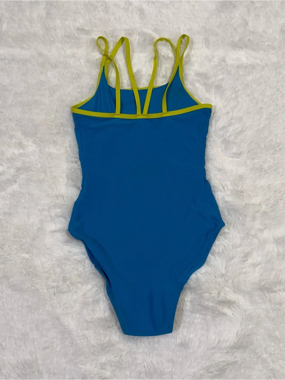 Love Luna First Period Swimsuit Size 10 Medium Flow Blue & Yellow One Piece